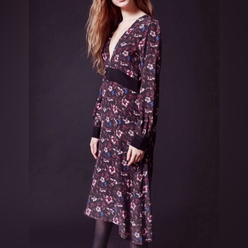 For Love & Lemons Floral Midi Dress
